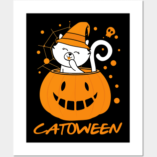 Catoween,Happy catoween Posters and Art